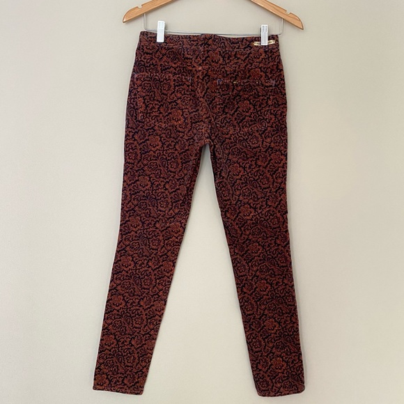 PILCRO AND THE LETTERPRESS Navy Orange Serif Corduroy Pants Paisley - Picture 13 of 13